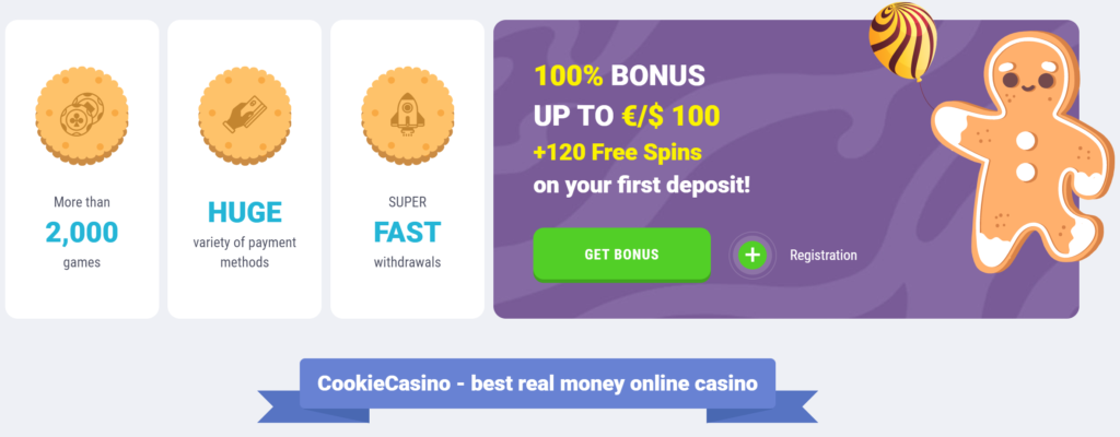 Cookie Casino Välkomstbonus