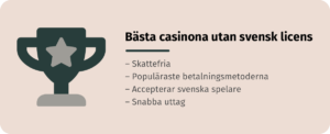 Hitta ditt bästa casino utan licens – vi listar fördelarna här 2 bästa casinot utan licens