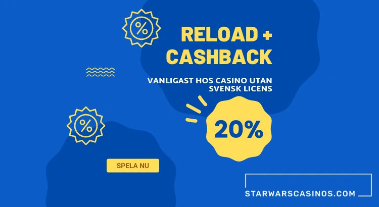 Reload bonus och cashback bonus