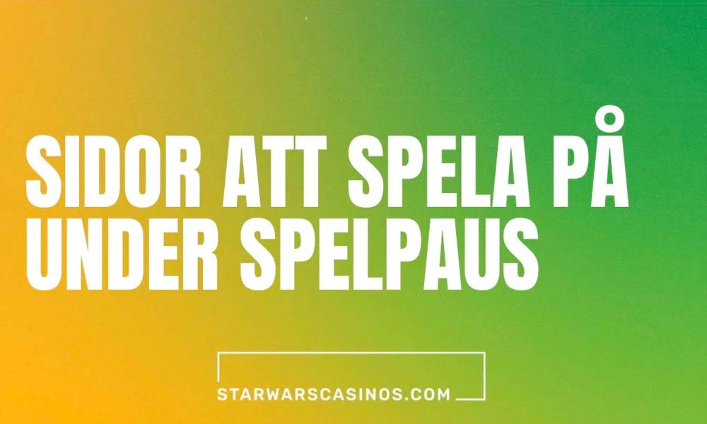 Gradientbakgrund med text på svenska som säger "spela igen med spelstopp" och logotypen "starwarscasinos.com" längst ner.