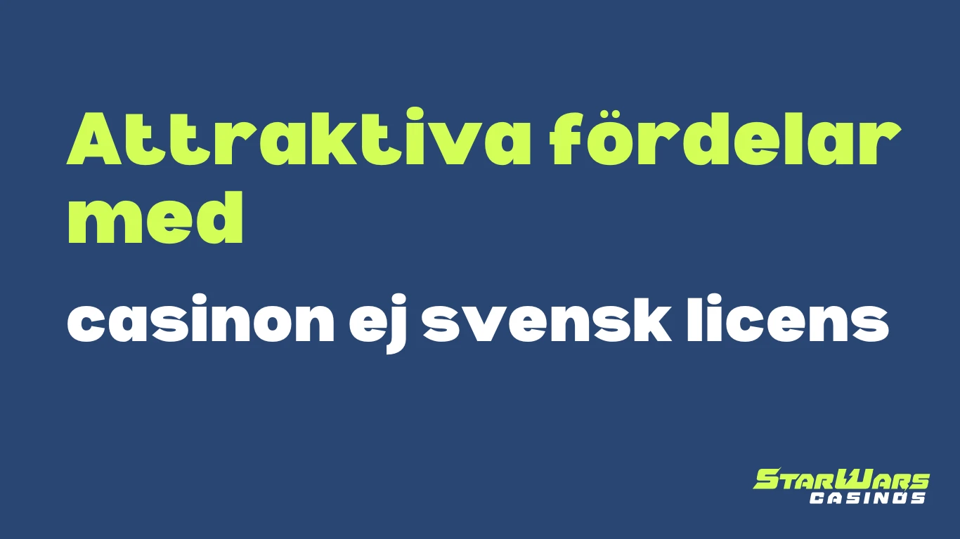 Upptäck Spännande Casinon Ej Svensk Licens - Din Guide Till Oändliga Möjligheter 2 Bild som illustrerar de attraktiva fördelarna med att spela på casinon utan svensk licens