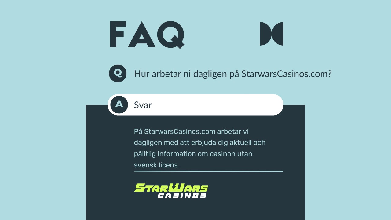 Illustration av frågetecken som symboliserar vår FAQ om casinon utan svensk licens
