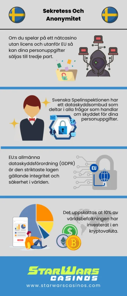 Sekretess och anonymitet 2 Secrecy and Anonymity Online Full Infographic