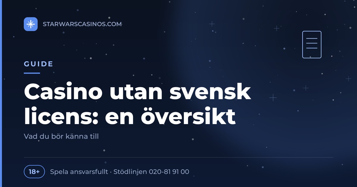10 Tips för att hitta Bästa Casinon Utan Svensk Licens 1 Rubrikbild: Casino utan svensk licens – en översikt