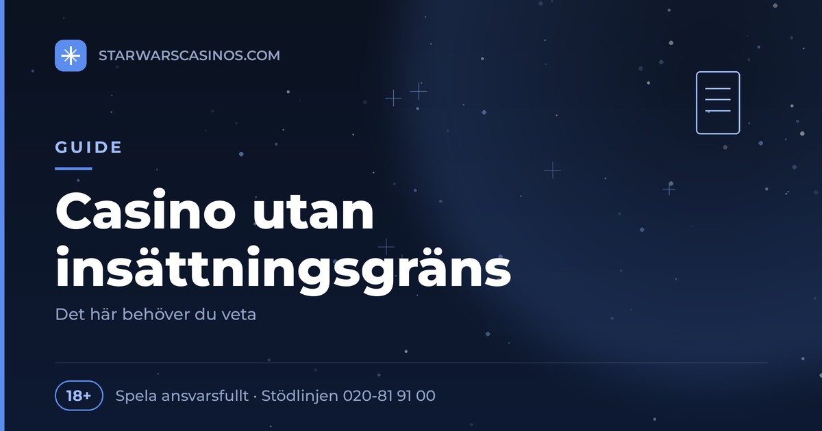 Rubrikbild: Casino utan insättningsgräns