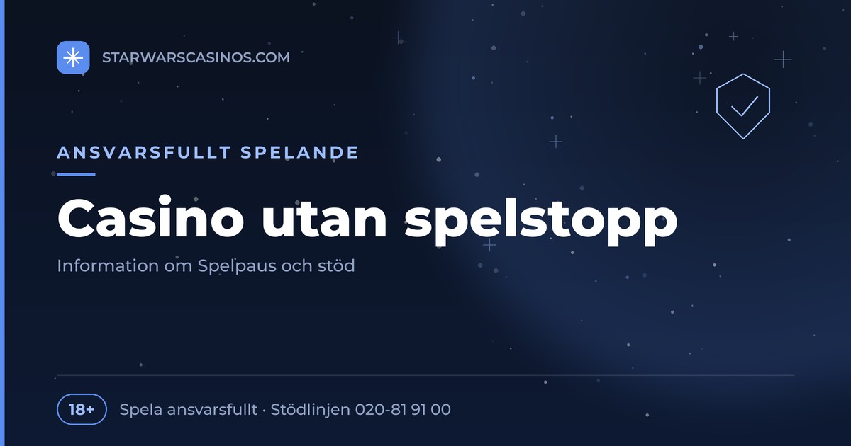 Casino utan spelstopp – så fungerar spelpaus och spelansvar 1 Rubrikbild: Casino utan spelstopp – information om Spelpaus