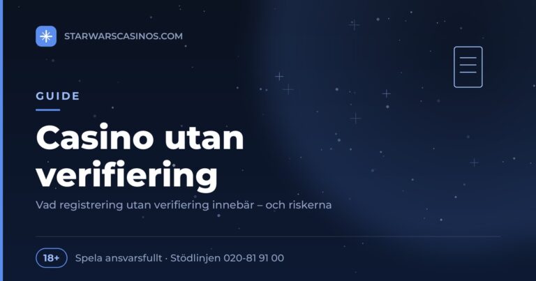Casino utan verifiering: registrering och kontokontroll