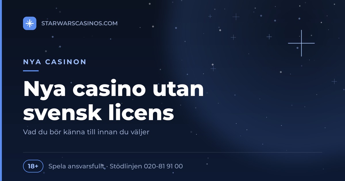 Rubrikbild: Nya casino utan svensk licens – vad du bör känna till