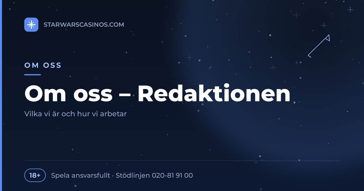 Om oss 1 Rubrikbild: Om oss – redaktionen bakom starwarscasinos.com