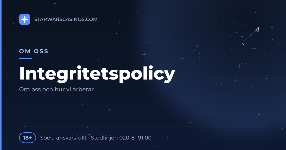 Cookie- och Sekretesspolicy för StarWarsCasinos.com 1 Rubrikbild: Integritetspolicy